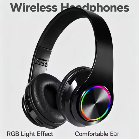 Headsets Gamer Headphones Blutooth Surround Sound Stereo Wireless Earphone USB With MicroPhone Colou