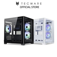 TECWARE VXM2 DUAL CHAMBER ARGB M-ATX GAMING CASE - (BLACK / WHITE)