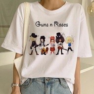 Pistola N Roses Street Rock Print Hip Hop Tees Punk T Guns N Roses Tshirt Women White Tshirt Women
