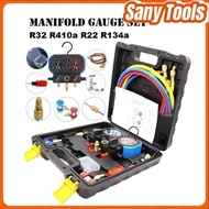 ALL IN 1 Premium Manifold Gauge Set R410a R134a R32 R22 Gas Meter Aircond Rumah Kereta Aircond DIY C