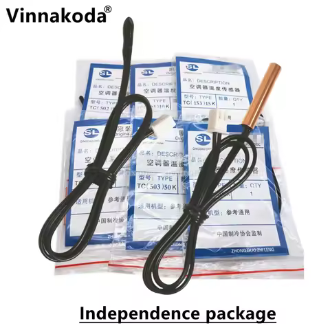 12PCS Air Conditioner Temperature Sensor Coil 5K 10K 15K 20K 50K 100K AIRCOND Temperature Sensor Rub