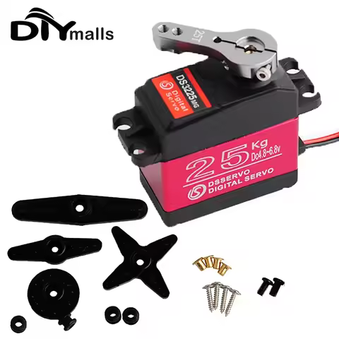 DS3225 Servo 25Kg RC Digital Servo Full Metal Gear with 25T Servo Horn Arm 180 270 Degree for DIY Ba