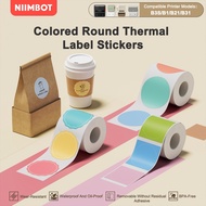 NIIMBOT B21/B1/B3S Round Color Label Paper Waterproof and Durable Thermal Stickers - Home/Office Use
