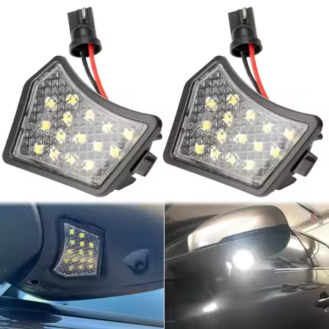 2x LED Under Mirror Puddle Light For Volvo V40 V50 V60 V70 MK3 C70 MK2 XC90 XC70 Jaguar XK XF Under 