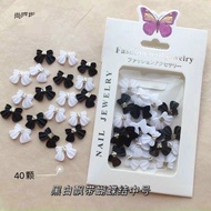 Big black and white bow tie, black and white nail decoration bow tie