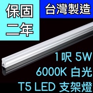 [Zhuguangfang] T5 LED Integrated Bracket Light 33cm 1 Feet 5W 6000K White Laminate Lamp Holder Not T