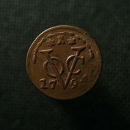 Uang Koin Kuno VOC 1 Duit Zeeland Tahun 1794