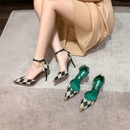 Single Shoes Women Shoes Spring Outer Wear Pointed Toe Houndstooth Women New Style Hot-selling Stile