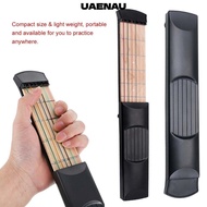 UAENAU Pocket Guitar, Guitar Practice Maple Wood Chord Trainer, Durable F/Beginne 6 String 6 Fret Gu