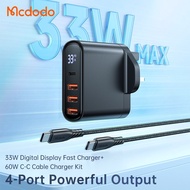 McDoDo CH-2240 CH-2241 CH-2242 33W PD 4 Ports Fast Charger Adapter QC 3.0 Super Fast Quick Charging