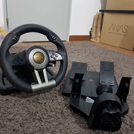 PXN - V3 Pro/V3II Racing Gaming Game Steering Wheel with Foldable Pedal for PC, PS3, PS4 and Xbox On