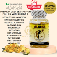 ORIGINAL AUTHENTIC Alaska Premium Deep Sea Salmon Fish Oil with Omega-3 Alaska Fish Oil 100 Softgels