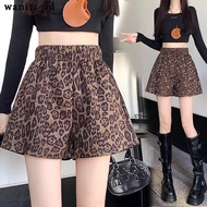 [ women_id ] Women's Casual Leopard Pattern Shorts Women's Fashion Shorts Trendy Shorts Women's Elas