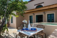 Magnificent Santorini Villa | 3 Bedrooms | Villa Royal | Beautiful Caldera View with 2 Outdoor Hot T