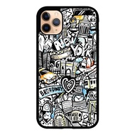 Casing Case iphone 11 X XR XS Max 7 8 Plus Doodle New York FF1676