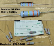 Resistor 2W 330K ohm 2watt 330kilo 330Kohm 2w330K 2 watt 2wat 330k