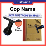 Cop nama buku latihan name stamp nama panjang rubber stamp sekolah cop getah