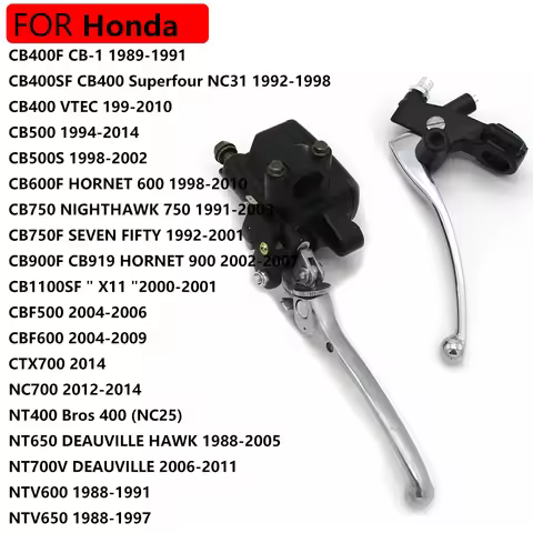 Motorcycle Brake Master Cylinder 22mm For Honda CB400F CB-1 CB400SF CB400 VTEC CB500 CB600F HORNET 6