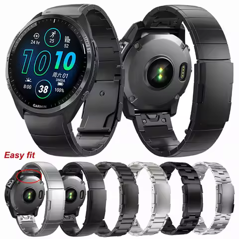 22 26mm Titanium alloy Quick Release Strap For Garmin Forerunner 965 955 Instinct 2X Approach S70 S6