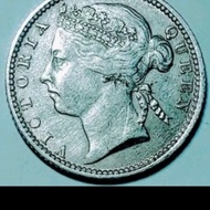Koin Perak Kuno Victoria 10 cent Temuan