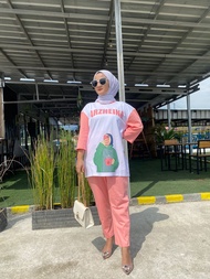 Kaos On set Kombinasi Terbaru Kaos Atasan Wanita Bahan Kombate 24s