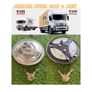 ISUZU FVR 240 248 TRUCK DIESEL FUEL TANK CAP(92mm)+2KEY  LOCKING PETROL GASOLINE CAP PENUTUP MINYAK 