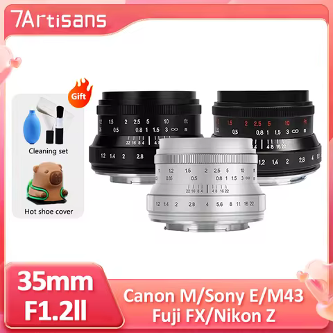 7artisans 35mm F1.2 II APS-C Prime Lens for Sony E A7R A6300 Micro4/3 Fuji X XT30 XA5 Canon EF-M M50