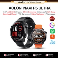 Swimming Ready | Aolon Navi R3 Ultra Swimming GPS Smart Watch Waterproof Original AMOLED TWS Pro-Lev