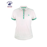 Beverly Hills Polo Club Women’s Cotton Spandex Polo shirt in Strawberry Cream & Offwhite Ren2325