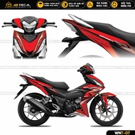 Tem Trùm Xe Honda Winner 150 / V1 Mũi Tên | WNT-07 | Decal Cao Cấp Màu Đỏ Đen Trắng Chống Nước - Azd