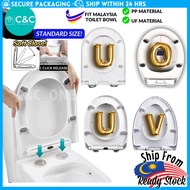 C&amp;C Heavy Duty U Shape Toilet Seat Cover With Soft Close Adjustable Hinge Penutup Mangkuk Duduk Tandas Johnson Sorento