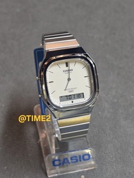 Casio Vintage Style Watch  行針跳字  AQ-240E-7A2  AQ240E-7A2  米白色面  AQ-240  AQ240  錶徑35.8mm 備一般生活防水 復古錶 