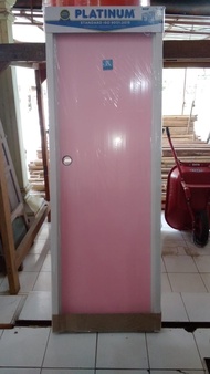 Jual Pintu Aluminium Kamar Mandi PVC - Merah Muda Murah