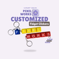 CLICKWORK SERIES Customized Personalized Fidget Clickers Keychain Clicky Keyboard Stress Relief