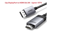 Cáp DisplayPort to HDMI ( 1M 15773 2M 15774 ) Ugreen (hỗ trợ 4K@60Hz 2K@144Hz 1080P@240Hz) Chính Hã
