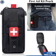 Black Portable First Aid Kit EDC Outdoor Hiking Survival Bag Emergency Tool Pack for Camping