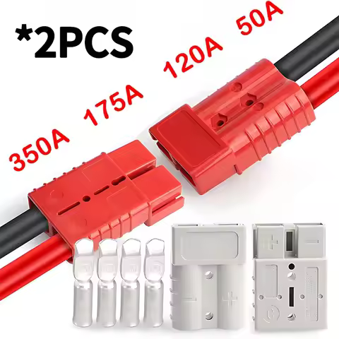 2PCS 50A 120A 175A 350A Battery Connector Plug 600V Quick Connect Disconnect Winch Trailer Forklift 