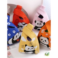 K Knitted Bag Souvenir Chengdu Panda Grandpa Tote Bag Commuter Tote Bag Daily All-Match Wrist Bag