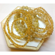 Rutilated Quarts 黄钛晶 8mm, 7mm, 6mm, 4mm