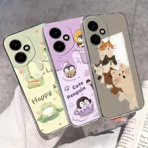 For Honor 400 Smart 400 Pro Lite Phone Covers Cute Frog Penguin Patterns Fashion Lightweight Shell F