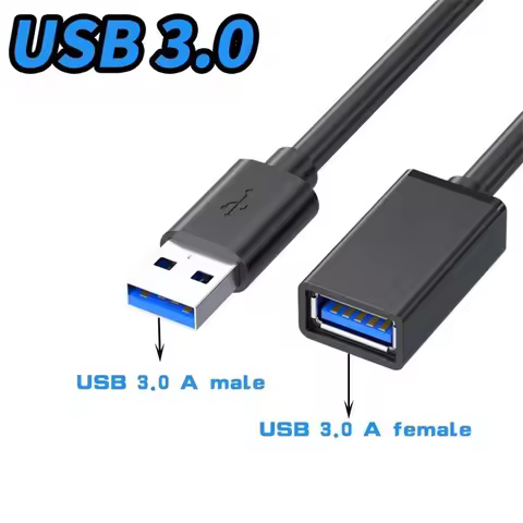 0.5/1/1.5/2/3/5 M USB Extension Cable 3.0 Data Cord For Laptop TV SSD USB 3 0 Male to Female Compute