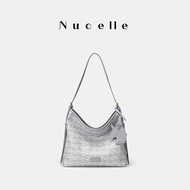 Nucelle HOBO Bucket Bag Womens Large Capacity Slant Cross Single Shoulder Bag Commuter Underarm Bag