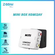 Mini Box HDMI2AV / HDMI TO AV RCA Converter Adaptor / Mini HDMI2AV New