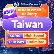 Taiwan eSIM Unlimited 5G/4G High Speed Data Daily 1GB-3GB Total 5-20GB  by Chunghwa Taiwan SIM card