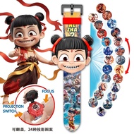 Kids Watch Nezha Toy 3D 24 Image Projection Bluey Watch Children's Projection Toy Boy Girl Electroni