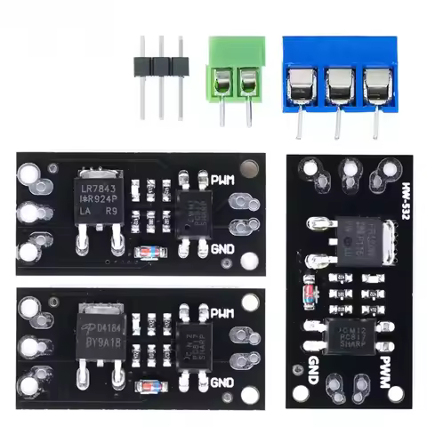 Isolated MOSFET Driver Module (FR120N/LR7843/AOD4184) - 3V/5V Logic Level, Relay Replacement Board f