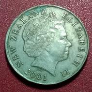 Koin New Zealand 50 Cents Elizabeth II 4th non-magnetic 1999-2006