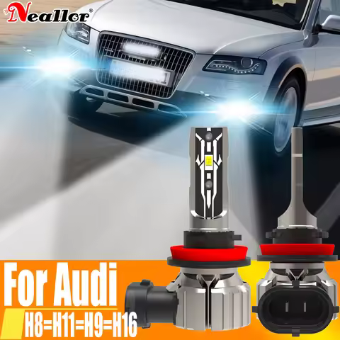 2x H11 H8 Led Fog Lights Headlight Canbus H16 H9 Car Bulb Diode Lamp 12v 55w For Audi A4 8K B8 B7 B6