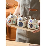Ceramic Seasoning Jar Seasoning Jar Salt Shaker Household Kitchen Seasoning Box Combination Set Chil