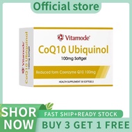 【AGENT- buy 3 get 1 free 】Vitamode CoQ10 Ubiquinol 100mg Capsule Supplement Coenzyme Q10 Heart Healt